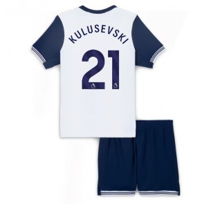 Tottenham Hotspur Dejan Kulusevski #21 Domácí dres komplet pro Děti 2024-25 Krátkým Rukávem (+ Krátké kalhoty)