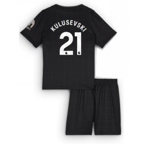 Tottenham Hotspur Dejan Kulusevski #21 Venkovní dres komplet pro Děti 2025-26 Krátkým Rukávem (+ Krátké kalhoty)