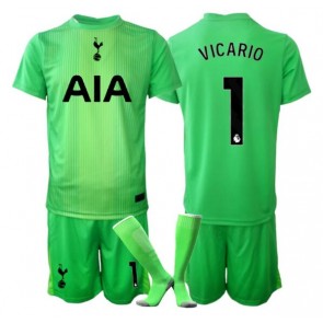Tottenham Hotspur Guglielmo Vicario #1 Brankář Domácí dres komplet pro Děti 2025-26 Krátkým Rukávem (+ Krátké kalhoty)