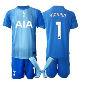 Tottenham Hotspur Guglielmo Vicario #1 Brankář Venkovní dres komplet pro Děti 2025-26 Krátkým Rukávem (+ Krátké kalhoty)