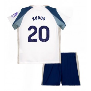 Tottenham Hotspur Mohammed Kudus #20 Domácí dres komplet pro Děti 2025-26 Krátkým Rukávem (+ Krátké kalhoty)
