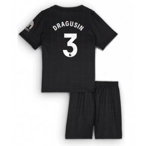 Tottenham Hotspur Radu Dragusin #3 Venkovní dres komplet pro Děti 2025-26 Krátkým Rukávem (+ Krátké kalhoty)
