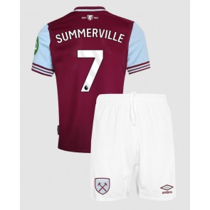 West Ham United Crysencio Summerville #7 Domácí dres komplet pro Děti 2024-25 Krátkým Rukávem (+ Krátké kalhoty)