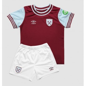 West Ham United Domácí dres komplet pro Děti 2024-25 Krátkým Rukávem (+ Krátké kalhoty)