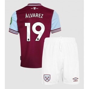 West Ham United Edson Alvarez #19 Domácí dres komplet pro Děti 2024-25 Krátkým Rukávem (+ Krátké kalhoty)