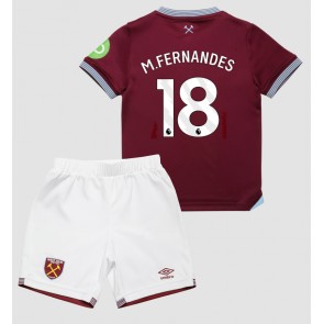 West Ham United Mateus Fernandes #18 Domácí dres komplet pro Děti 2025-26 Krátkým Rukávem (+ Krátké kalhoty)