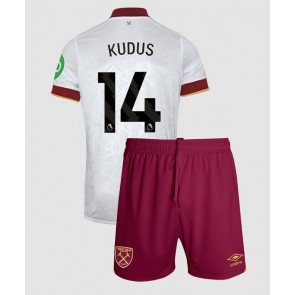 West Ham United Mohammed Kudus #14 Alternativní dres komplet pro Děti 2024-25 Krátkým Rukávem (+ Krátké kalhoty)