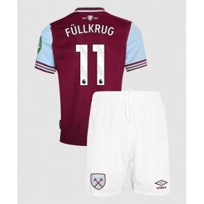 West Ham United Niclas Fullkrug #11 Domácí dres komplet pro Děti 2024-25 Krátkým Rukávem (+ Krátké kalhoty)