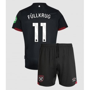 West Ham United Niclas Fullkrug #11 Venkovní dres komplet pro Děti 2024-25 Krátkým Rukávem (+ Krátké kalhoty)