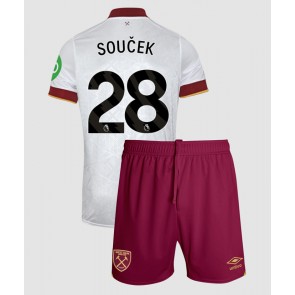 West Ham United Tomas Soucek #28 Alternativní dres komplet pro Děti 2024-25 Krátkým Rukávem (+ Krátké kalhoty)