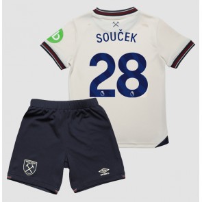 West Ham United Tomas Soucek #28 Venkovní dres komplet pro Děti 2025-26 Krátkým Rukávem (+ Krátké kalhoty)