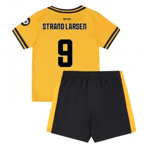 Wolves Jorgen Strand Larsen #9 Domácí dres komplet pro Děti 2024-25 Krátkým Rukávem (+ Krátké kalhoty)