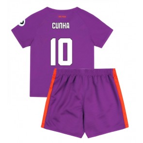 Wolves Matheus Cunha #10 Alternativní dres komplet pro Děti 2024-25 Krátkým Rukávem (+ Krátké kalhoty)