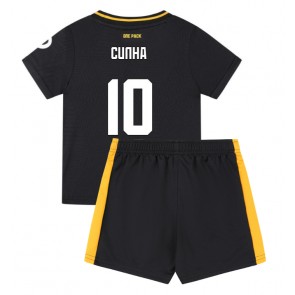 Wolves Matheus Cunha #10 Venkovní dres komplet pro Děti 2024-25 Krátkým Rukávem (+ Krátké kalhoty)