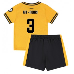 Wolves Rayan Ait-Nouri #3 Domácí dres komplet pro Děti 2024-25 Krátkým Rukávem (+ Krátké kalhoty)