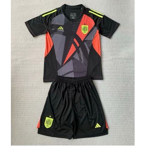 Španělsko Brankář Venkovní dres komplet pro Děti ME 2024 Krátkým Rukávem (+ Krátké kalhoty)
