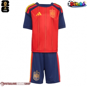 Španělsko Domácí dres komplet pro Děti MS 2026 Krátkým Rukávem (+ Krátké kalhoty)