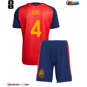 Španělsko Eric Garcia #4 Domácí dres komplet pro Děti MS 2026 Krátkým Rukávem (+ Krátké kalhoty)