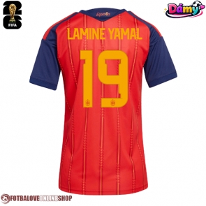 Španělsko Lamine Yamal #19 Domácí Dres pro Dámy MS 2026 Krátkým Rukávem