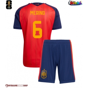 Španělsko Mikel Merino #6 Domácí dres komplet pro Děti MS 2026 Krátkým Rukávem (+ Krátké kalhoty)