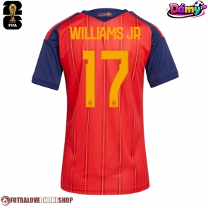 Španělsko Nico Williams #17 Domácí Dres pro Dámy MS 2026 Krátkým Rukávem