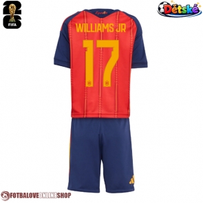 Španělsko Nico Williams #17 Domácí dres komplet pro Děti MS 2026 Krátkým Rukávem (+ Krátké kalhoty)
