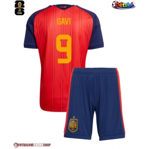 Španělsko Paez Gavi #9 Domácí dres komplet pro Děti MS 2026 Krátkým Rukávem (+ Krátké kalhoty)