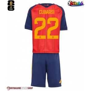 Španělsko Pau Cubarsi #22 Domácí dres komplet pro Děti MS 2026 Krátkým Rukávem (+ Krátké kalhoty)