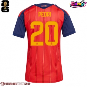 Španělsko Pedri Gonzalez #20 Domácí Dres pro Dámy MS 2026 Krátkým Rukávem