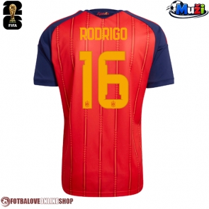 Španělsko Rodri Hernandez #16 Domácí Dres MS 2026 Krátkým Rukávem