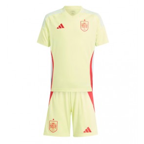 Španělsko Venkovní dres komplet pro Děti ME 2024 Krátkým Rukávem (+ Krátké kalhoty)