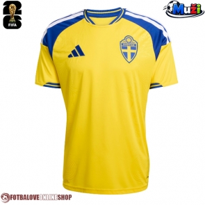 Švédsko Domácí Dres MS 2026 Krátkým Rukávem