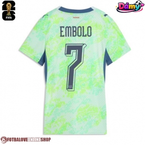 Švýcarsko Breel Embolo #7 Venkovní Dres pro Dámy MS 2026 Krátkým Rukávem