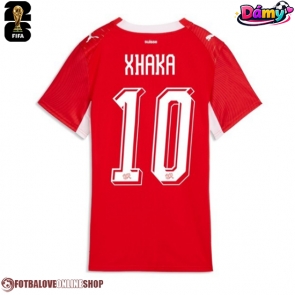 Švýcarsko Granit Xhaka #10 Domácí Dres pro Dámy MS 2026 Krátkým Rukávem