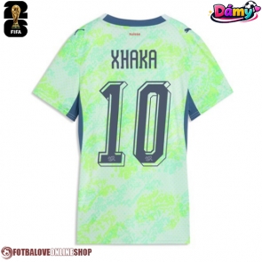 Švýcarsko Granit Xhaka #10 Venkovní Dres pro Dámy MS 2026 Krátkým Rukávem