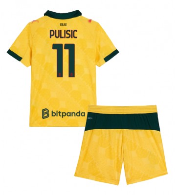 AC Milan Christian Pulisic #11 Alternativní dres komplet pro Děti 2025-26 Krátkým Rukávem (+ Krátké kalhoty)