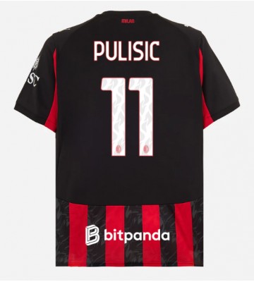 AC Milan Christian Pulisic #11 Domácí Dres 2025-26 Krátkým Rukávem