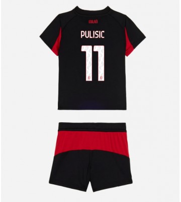 AC Milan Christian Pulisic #11 Domácí dres komplet pro Děti 2025-26 Krátkým Rukávem (+ Krátké kalhoty)