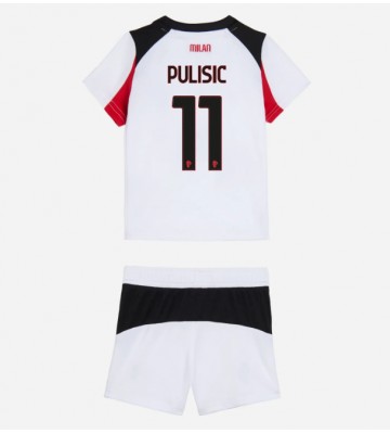 AC Milan Christian Pulisic #11 Venkovní dres komplet pro Děti 2025-26 Krátkým Rukávem (+ Krátké kalhoty)