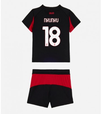 AC Milan Christopher Nkunku #18 Domácí dres komplet pro Děti 2025-26 Krátkým Rukávem (+ Krátké kalhoty)