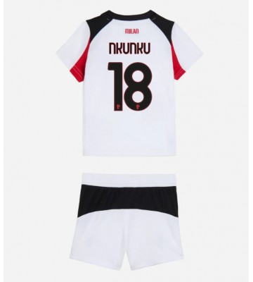 AC Milan Christopher Nkunku #18 Venkovní dres komplet pro Děti 2025-26 Krátkým Rukávem (+ Krátké kalhoty)