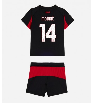 AC Milan Luka Modric #14 Domácí dres komplet pro Děti 2025-26 Krátkým Rukávem (+ Krátké kalhoty)