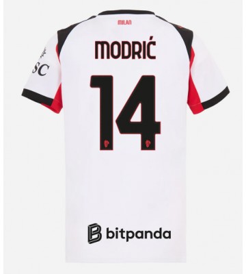 AC Milan Luka Modric #14 Venkovní Dres pro Dámy 2025-26 Krátkým Rukávem