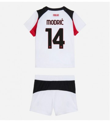 AC Milan Luka Modric #14 Venkovní dres komplet pro Děti 2025-26 Krátkým Rukávem (+ Krátké kalhoty)