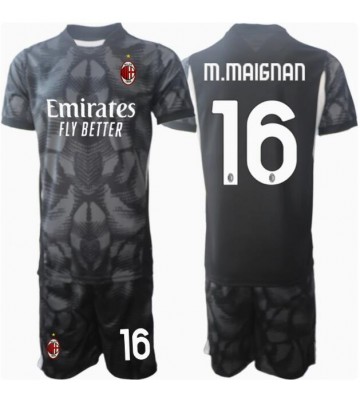 AC Milan Mike Maignan #16 Brankář Domácí dres komplet pro Děti 2024-25 Krátkým Rukávem (+ Krátké kalhoty)