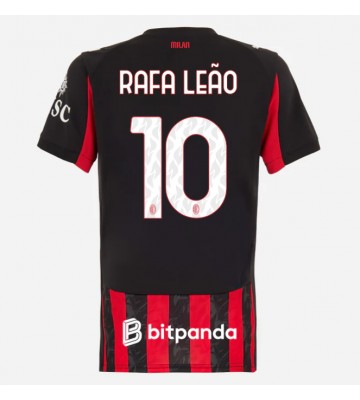AC Milan Rafael Leao #10 Domácí Dres pro Dámy 2025-26 Krátkým Rukávem