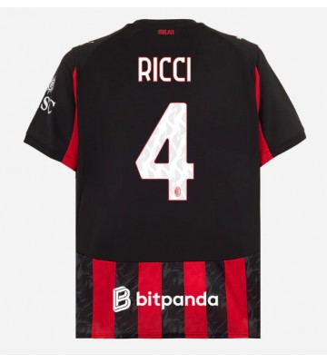 AC Milan Samuele Ricci #4 Domácí Dres 2025-26 Krátkým Rukávem