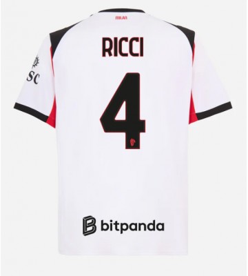 AC Milan Samuele Ricci #4 Venkovní Dres 2025-26 Krátkým Rukávem