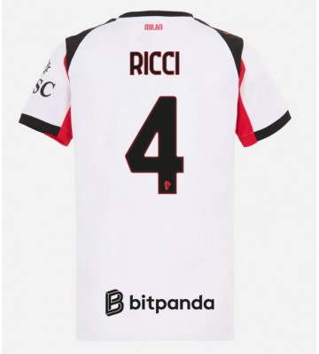 AC Milan Samuele Ricci #4 Venkovní Dres pro Dámy 2025-26 Krátkým Rukávem