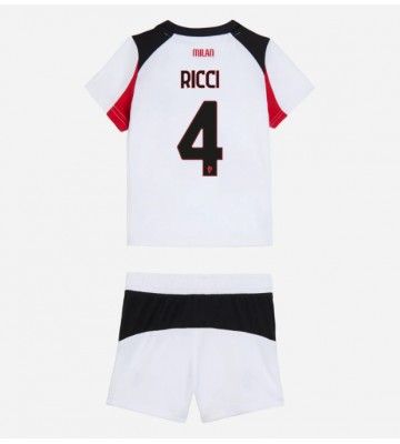 AC Milan Samuele Ricci #4 Venkovní dres komplet pro Děti 2025-26 Krátkým Rukávem (+ Krátké kalhoty)